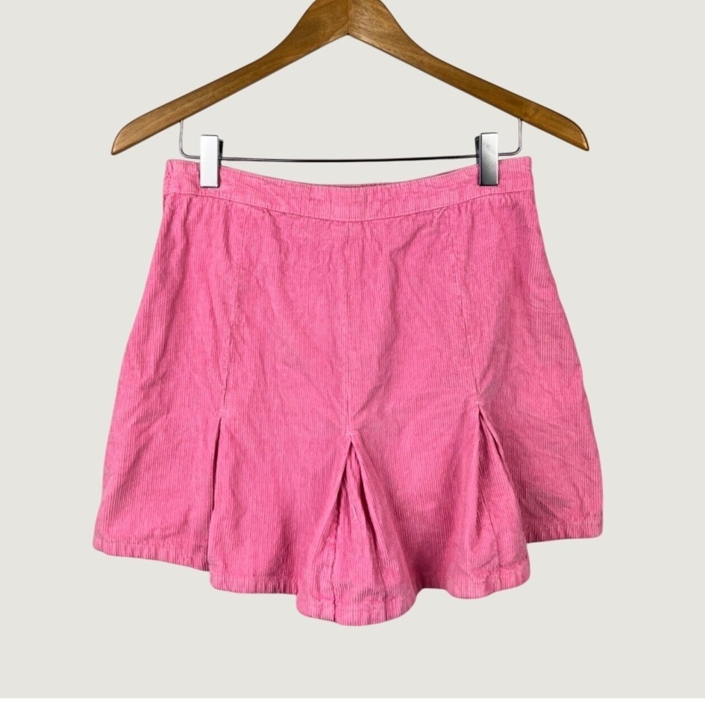 BDG Skort Women M Pink Corduroy Pleated Mini URB2357-A Barbiecore High Waisted